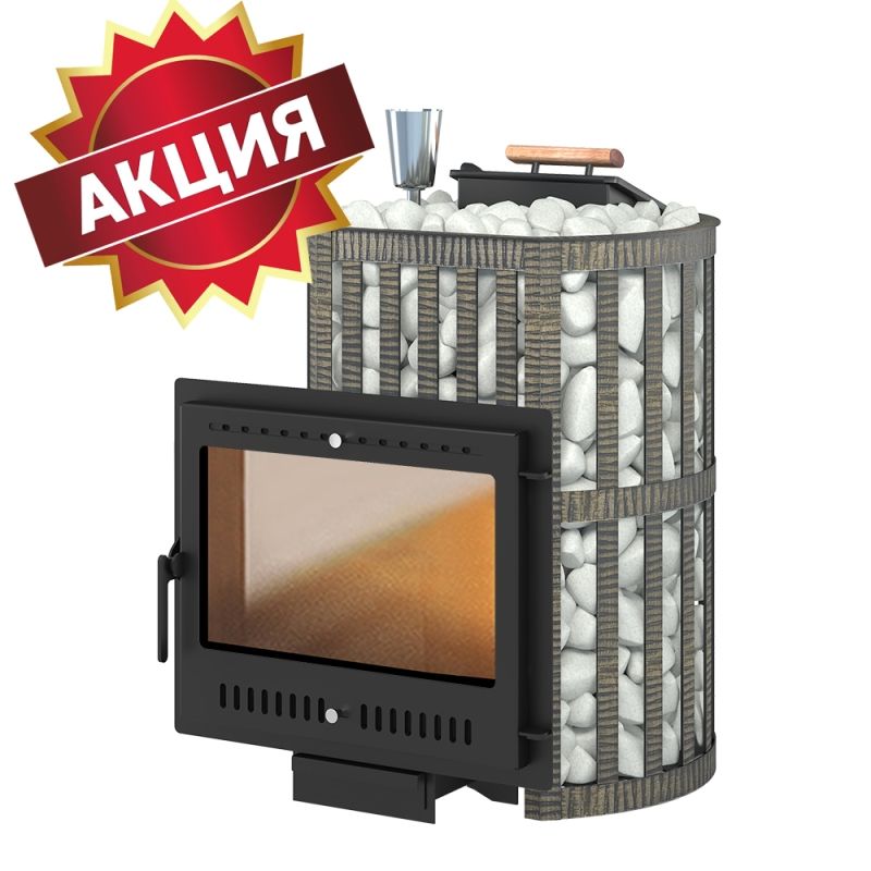 Печь ВЕЗУВИЙ Ураган Ковка 16 Панорама "М"