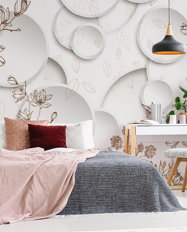 Графика Цветы. Геометрия. Современное искусство.  ag0410