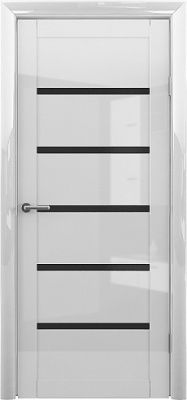 Дверь Вена ширина 80 см Глянец Стекло черное