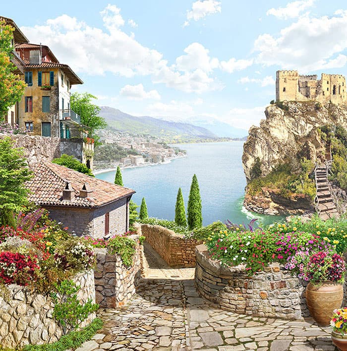 Фреска Узкая улочка к морю