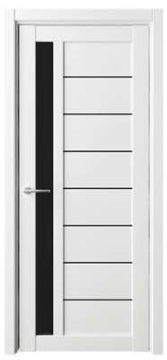 Дверь Севилья ширина 60 см Винил Стекло черное