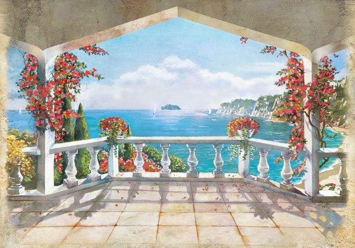 Фреска Терраса с видом на море