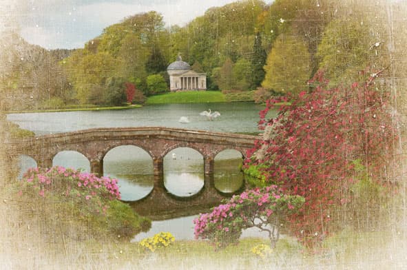 Фреска Ретро фото с мостом