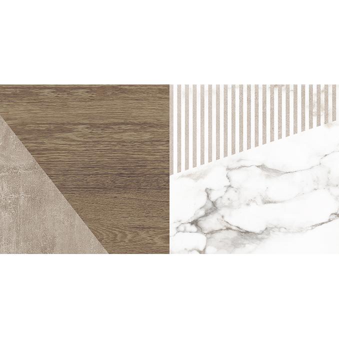 Саваж Плитка настенная коричневый узор 25x50