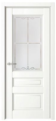 Дверь Эрмитаж-2 ширина 80 см Винил Мателюкс с алмазной гравировкой "Галерея"