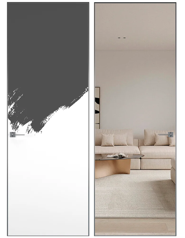 Межкомнатная дверь Модель 1 MD с черной кромкой