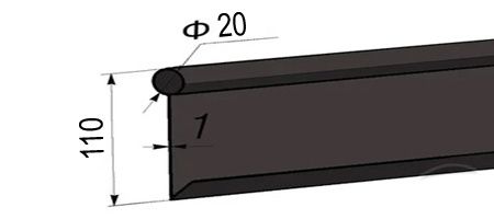 Бордюр Кантри-1 MINI 10 см Черный