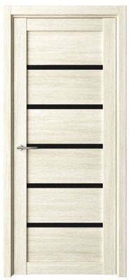 Дверь Вена ширина 60 см Эко-шпон Стекло черное