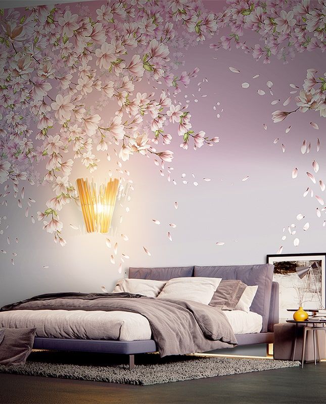 Графика Ветви цветущий магнолии. Цветы. ag0321