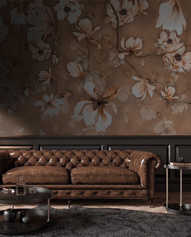 Графика Лофт. Цветущая магнолия. Старая стена. ag0332