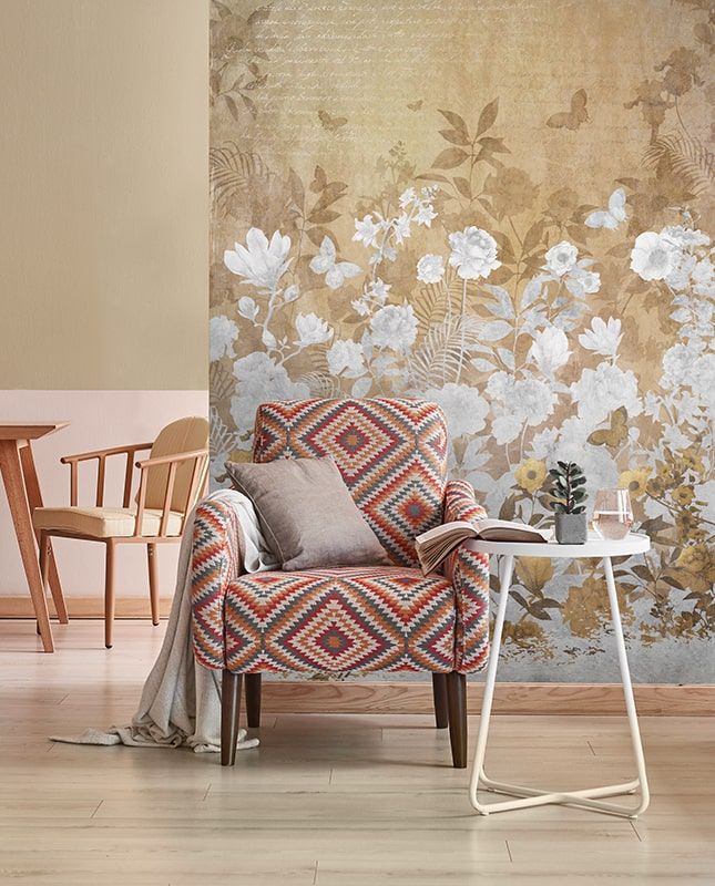 Графика Цветы. Лофт. Старая стена. ag0411