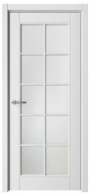 Дверь Классика-5 ширина 60 см Эмаль Стекло мателюкс кромка В цвет полотна