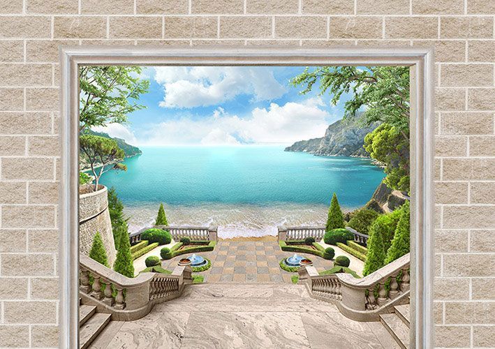 Фреска Спуск вниз по лестнице к заливу