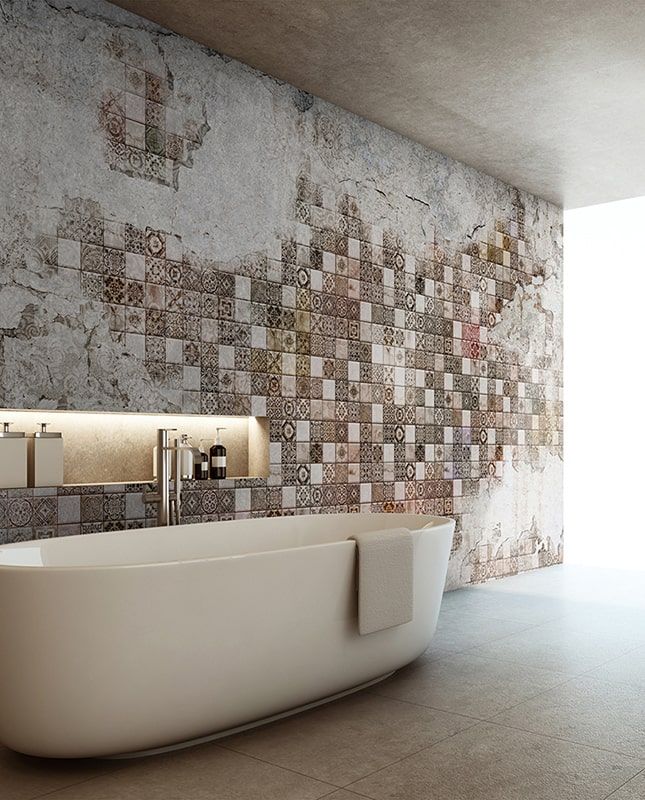 Графика Плитка. Лофт. Старая стена. ag0194