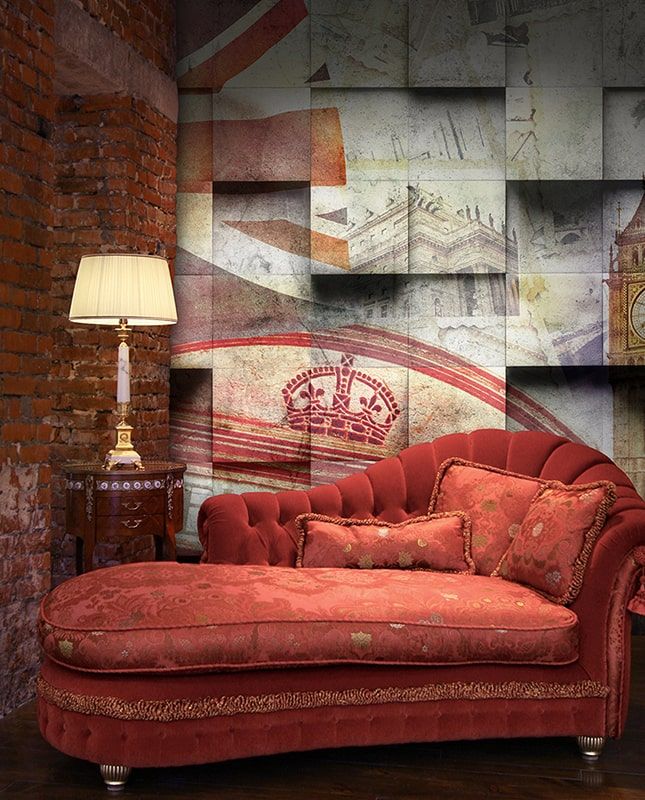 Графика Лондон. Лофт. Каменная стена. Геометрия. ag0249