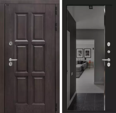 Входная дверь Лондон с зеркалом Панорама с тонировкой