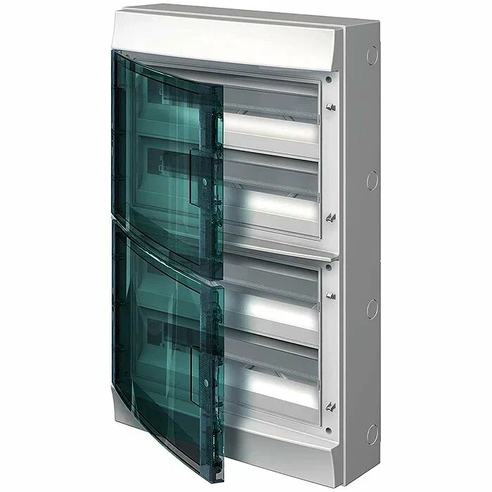 Шкаф настенный IP65 прозрачная дверь, 48 модулей