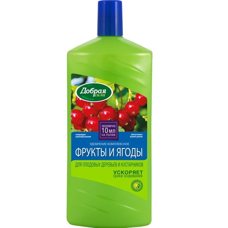 Добрая Сила Удобрение для ПЛОДОВЫХ ДЕРЕВЬЕВ И КУСТАРНИКОВ, 1 л