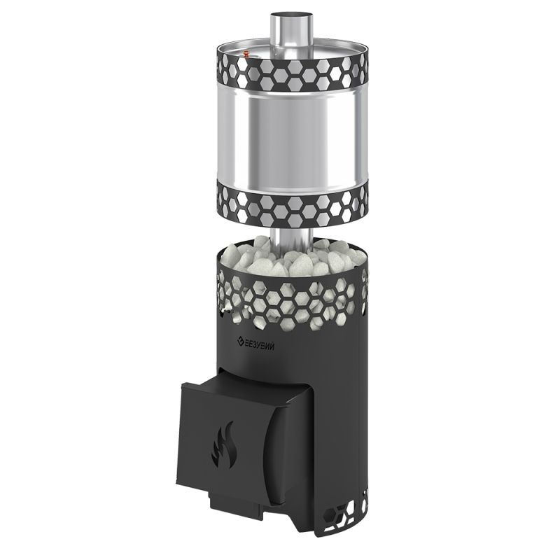 Печь для бани Везувий "Чёрная Пчёлка" с баком