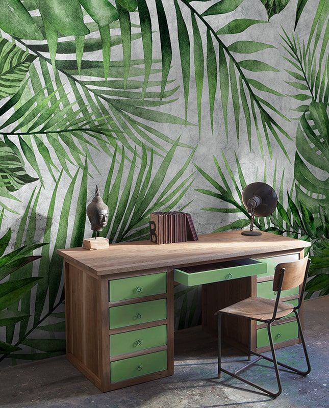 Графика Тропический лес. Старая стена.  ag0367