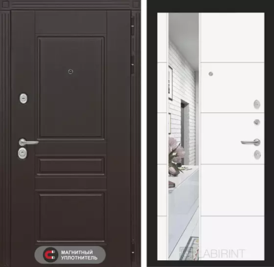 Входная дверь Мегаполис с Зеркалом 19