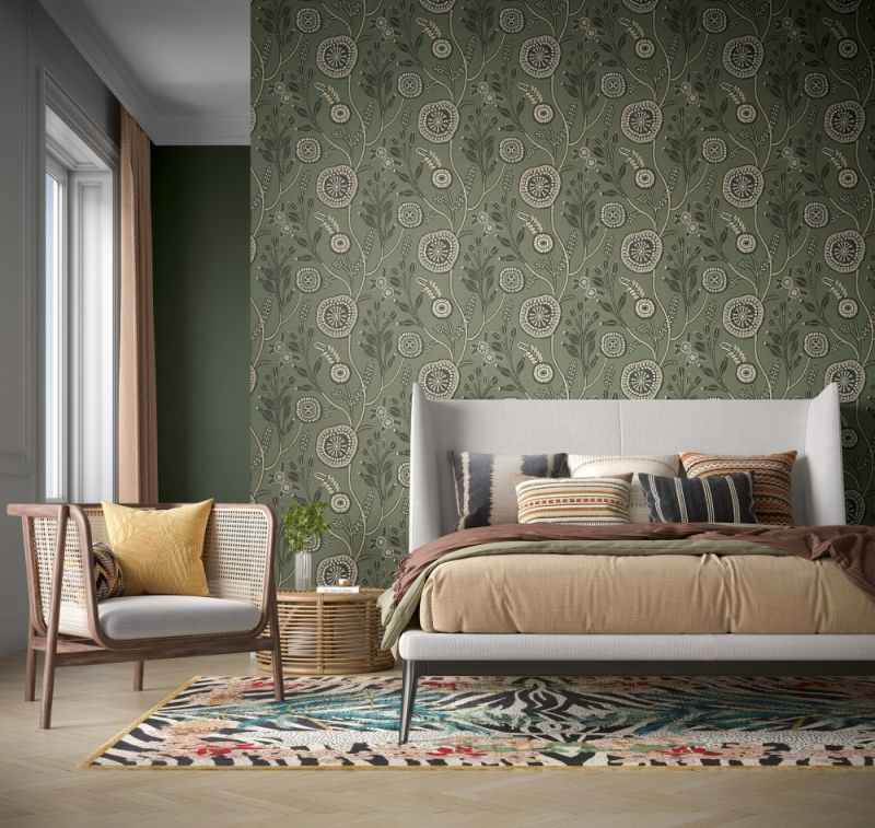 Флизелиновые обои Milassa Полинезия Plz3 005 для стен спальни