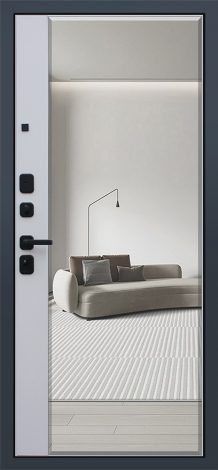 Стальная дверь «Ньюкасл с зеркалом» АСД