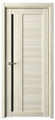 Дверь Валенсия ширина 90 см Эко-шпон Стекло черное