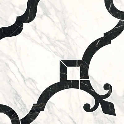 Декор Kerama Marazzi Фрагонар наборный белый 1/4 розона 30х30