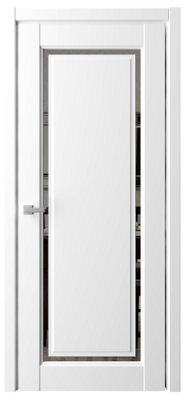 Дверь Эрмитаж-8 ширина 90 см Винил Зеркало грей