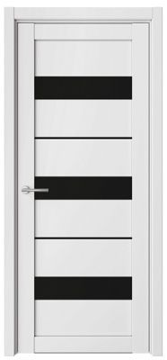 Дверь Прага ширина 80 см Винил Стекло черное