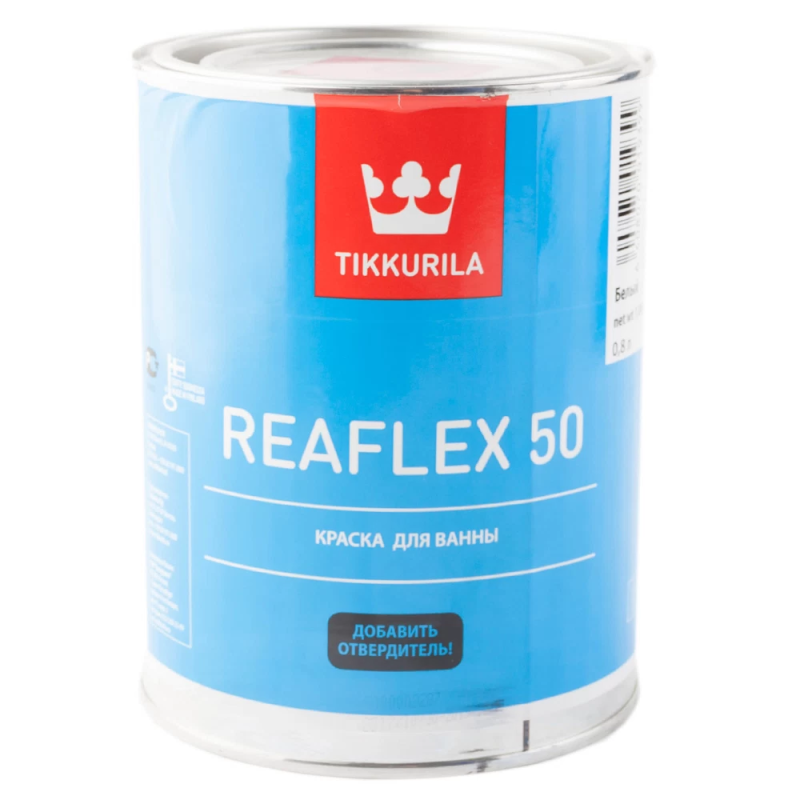 Краска для ванн и бассейнов Tikkurila Reaflex 50, 0,8 л