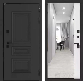 Входная дверь Аляска Лайт с зеркалом Панорама