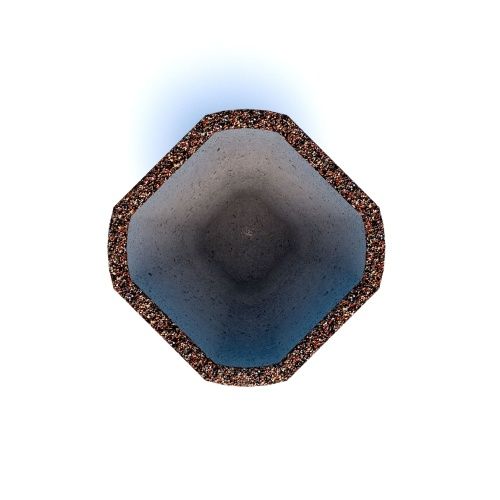 Вазон бетонный уличный Квартини (фактура питерский гравий)