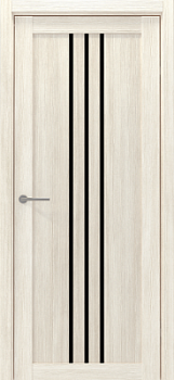 Дверь Франкфурт ширина 90 см Эко-шпон Стекло черное