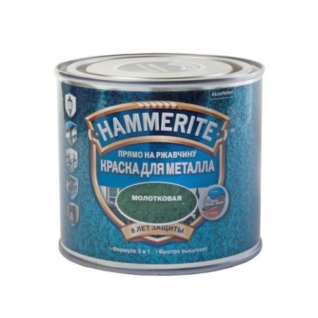 Молотковая краска по ржавчине Hammerite (Салатовая), 5 л