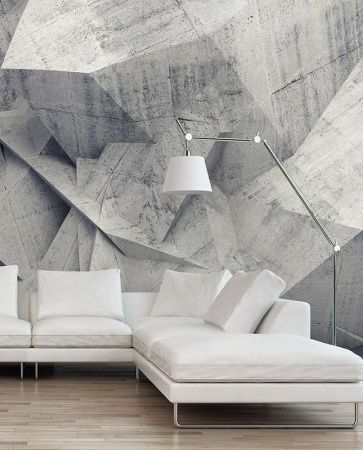 Графика Абстракция, Бетонная стена. Лофт. ag0153