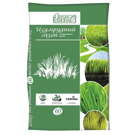 Грунт Четыре сезона "Изумрудный газон" 60 л