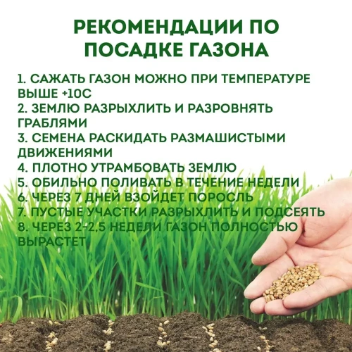 Травосмесь "Лужайка" 1 кг Зеленый уголок