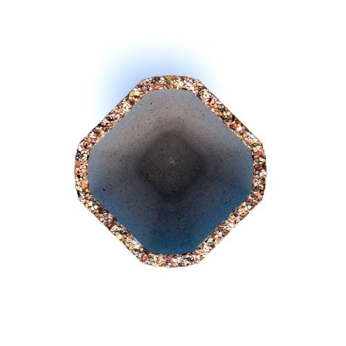 Вазон бетонный уличный Квартини(фактура московский гравий)