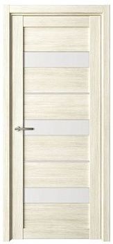 Дверь Прага ширина 80 см Эко-шпон Стекло белое