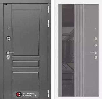 Входная дверь Платинум с Зеркалом 32 тонированным