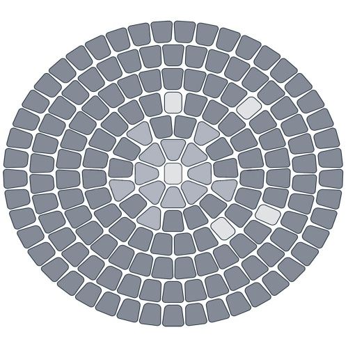 Тротуарная плитка STEINGOT Классика круговая Коричневая Верхний прокрас 60 мм