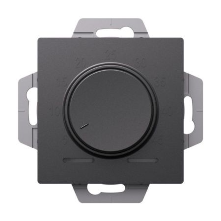 ATLASDESIGN ТЕРМОСТАТ электрон. теплого пола с датчиком, 10A, механизм, БАЗАЛЬТ