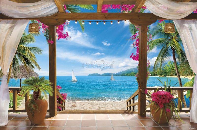 Фреска Массаулина Людмила "Веранда у моря" Art.21021