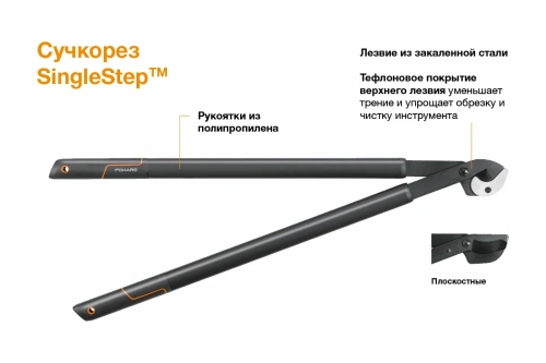 Сучкорез большой плоскостной Single Step (112460) 1001426 Fiskars