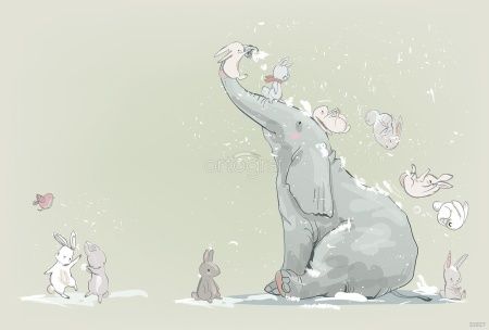Слоник и зайки Art.32927