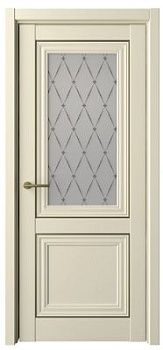 Дверь Прадо ширина 70 см Винил Стекло мателюкс "Гранд" Молдинг золото