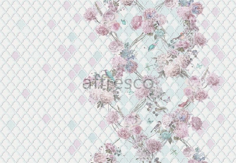 Витраж с цветами, арт. ID136257