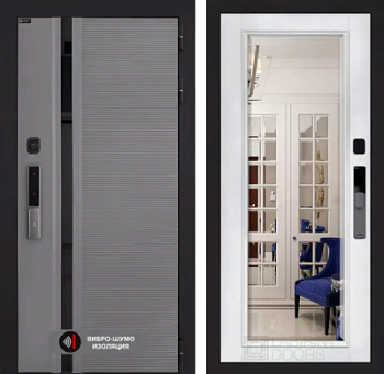 Входная дверь Пиано Смарт 2.0 с Зеркалом Фацет